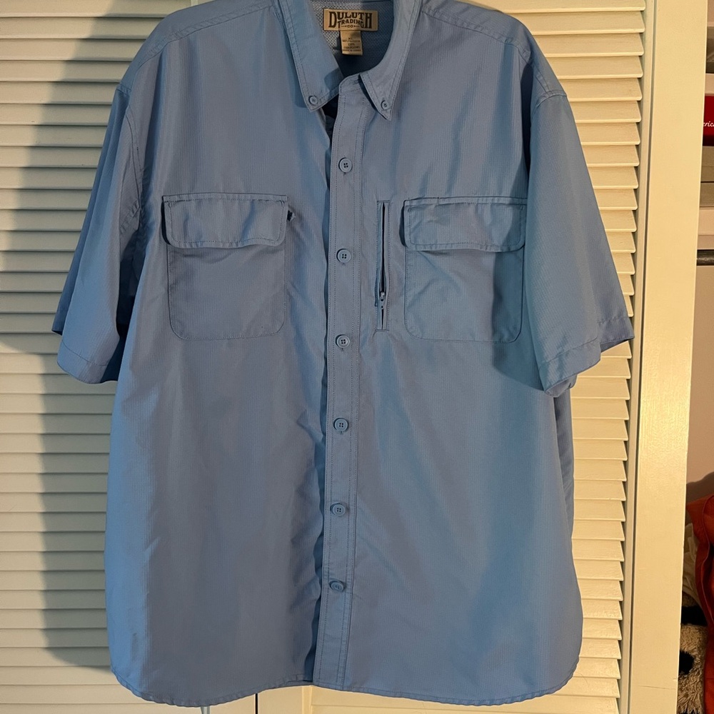 Duluth Trading Co Light Blue Shirt